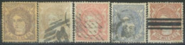 SPAIN,  1870 - ESPANA STAMPS SET OF 5, # 159, 163/64, & 166/67,USED. - Used Stamps