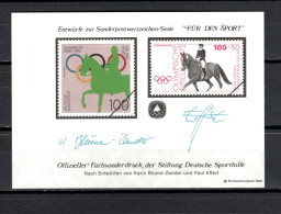 Germany 1992 Olympic Games Barcelona Equestrian Vignette MNH - Zomer 1992: Barcelona