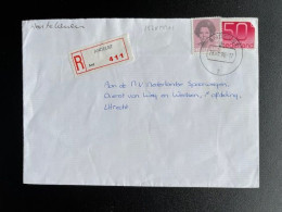 NETHERLANDS 1986 REGISTERED LETTER ANDELST TO UTRECHT 28-07-1986 NEDERLAND AANGETEKEND - Briefe U. Dokumente