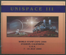 UNO New York 1999 Aufdruck WORLD STAMP EXPO 2000 Block 16 I Postfrisch (C13651) - VN
