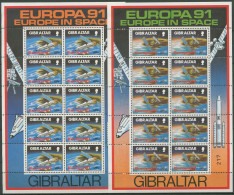 Gibraltar 1991 Europa CEPT Weltraumfahrt 613/14 K Postfrisch (C96438) - Gibilterra