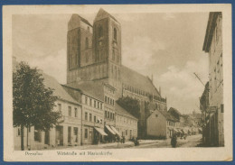 Prenzlau Wittstraße Marienkirche, Gelaufen 1929, Kl. Einriß (AK4223) - Prenzlau