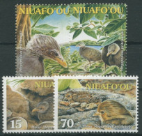 Niuafo'ou 2002 Bedrohte Tiere Vögel Großfußhuhn 395/98 Postfrisch - Tonga (1970-...)