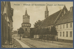 Prenzlau Wittstraße Museum Und Mittelturm, Gelaufen 1925 (AK4197) - Prenzlau