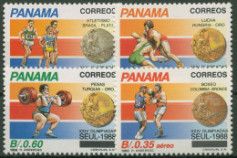 Panama 1989 Olympiade Seoul: Laufen, Ringen, Boxen 1684/87 Postfrisch - Panama