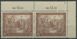 All. Besetzung 1947 Ecke Mit Platten-Nr. 941/42 II B Pl.-Nr. 3 Paar Postfrisch - Mint