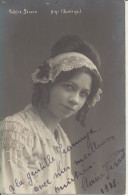 PHOTO  ( REPRODUCTION)   DEDICACEE DE L' ARTISTE BELGE  " CLAIRE GERARD "   EN  1918. - Signiert
