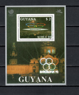 Guyana 1989 Olympic Games Barcelona, S/s With Silver Border MNH - Summer 1992: Barcelona