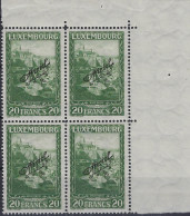 Luxembourg - Luxemburg - Timbres - 1931   Bloc à 4 X 20Fr.   Officiel   MNH** - Blocks & Kleinbögen