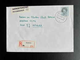 NETHERLANDS 1989 REGISTERED LETTER BAARLO TO UTRECHT 04-09-1989 NEDERLAND AANGETEKEND - Lettres & Documents