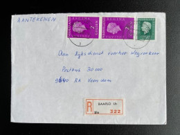 NETHERLANDS 1980 REGISTERED LETTER BAARLO LB TO VEENDAM 19-12-1980 NEDERLAND AANGETEKEND - Brieven En Documenten