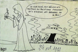 ► Coupure De Presse  Quotidien Le Figaro Jacques Faisant 1983 Beyrouth Loup Rusé Colombe Paix - Desde 1950