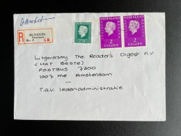 NETHERLANDS 1980 REGISTERED LETTER BILTHOVEN PLANETENLAAN TO AMSTERDAM NEDERLAND AANGETEKEND - Cartas & Documentos