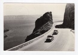 1964. YUGOSLAVIA,CROATIA,SHIP MAIL STARIGRAD - PAKLENICA,KARLOBAG MOTORWAY,VW CAR,VINTAGE CARS,POSTCARD,USED - Jugoslawien