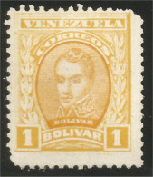 926 Venezuela 1911 Bolivar 1b Yellow MH * Neuf CH (VEN-47) - Venezuela