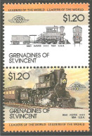 924 St Vincent Train B&O Hayes Steam Locomotive à Vapeur MNH ** Neuf SC (VIN-164b) - St.Vincent & Grenadines