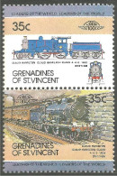 924 St Vincent Train Claud Hamilton Class Locomotive MNH ** Neuf SC (VIN-159b) - St.Vincent & Grenadines