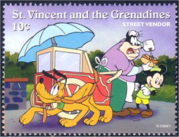 924 St Vincent Disney Street Vendor Pluto Vendeur Rue MNH ** Neuf SC (VIN-142a) - St.Vincent (1979-...)