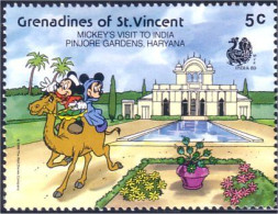 924 St Vincent Disney Mickey Minnie Pinjore Gardens Haryana MNH ** Neuf SC (VIN-135a) - St.Vincent (1979-...)