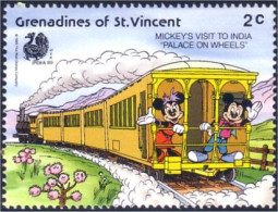 924 St Vincent Disney Mickey Minnie Train MNH ** Neuf SC (VIN-133a) - St.Vincent (1979-...)