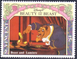 924 St Vincent Disney Beauty Beast Belle Bete Lumiere MNH ** Neuf SC (VIN-125a) - St.Vincent (1979-...)
