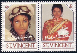 924 St Vincent $5 Singer Michael Jackson MNH ** Neuf SC (VIN-85) - Cantantes