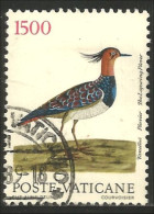 922 Vatican 1989 1500 L Lapwing Plover Pluvier (VAT-84) - Gebruikt