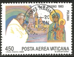 922 Vatican 1986 450 L Voyage Journey Pope John Paul II Pape Jean-Paul II (VAT-96) - Aéreo