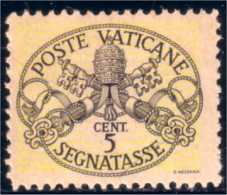 922 Vatican Armoiries Taxe Coat Of Arms 5 Cent MH * Neuf CH (VAT-42) - Unused Stamps