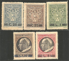 922 Vatican 1946 Armoiries Coat Of Arms Pape Pie XII Pope Pius XII Surcharges (VAT-45) - Used Stamps