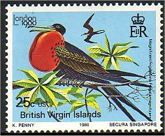 934 British Virgin Islands Frigate Bird Fregate MNH ** Neuf SC (VIR-23) - Albatrosse & Sturmvögel