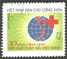 930 Vietnam Croix-rouge Vietnamienne Vietnamese Red Cross Carte Map (VIE-224) - Croce Rossa