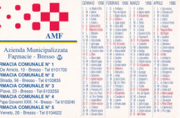 Calendarietto - AMF - Azienda Municipalizzata Farmacie - Bresso - Anno 1996 - Petit Format : 1991-00