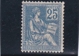 FRANCE - 1900/01-  TYPE MOUCHON - N° 114 - 25 C BLEU - NEUF AVEC TRACE DE CHARNIERE - 1900-02 Mouchon