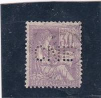 FRANCE - 1900/01-  TYPE MOUCHON - N° 115 - 30 C VIOLET - PERFORE C N E- OBLITERE - 1900-02 Mouchon