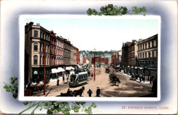 4-4-2024 (1 Z 1) Ireland (posted From Ireland To Manchester In 1910) Cork - St Patrick Street (with Tramway) - Cork