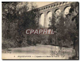 CPA Roquefavour L'Aqueduc Et La Riviere De L'Arc Peche Pecheur - Roquefavour