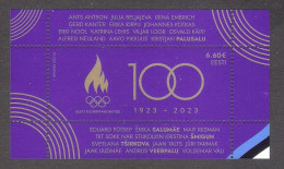 Estonian Olympic Committee 100  2023 Estonia MNH Sheet  Mi BL60 - Estonia