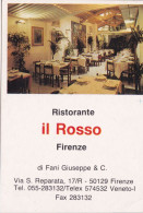 Calendarietto - IL ROSSO - Ristorante - Firenze - Anno 1994 - Petit Format : 1991-00