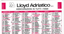 Calendarietto - Lloyd Adriatico - Assicurazioni - Fuorigrotta - Soccavo - Napoli - Anno 1994 - Petit Format : 1991-00