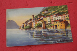 Ticino Lugano Gandria Da Illustratore Hinderberger NV - Gandria 