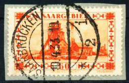 SAARGEBIET 1930 Nr 143 Gestempelt Briefstück Zentrisch X3F29EE - Oblitérés