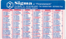 Calendarietto - SIGMA - Finanziamenti - Milano - Anno 1996 - Petit Format : 1991-00