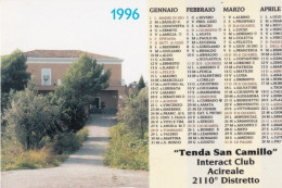 Calendarietto - Tenda San Camillo - Interact Club - Acireale - Anno 1996 - Petit Format : 1991-00