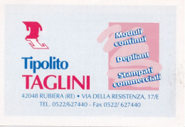 Calendarietto - Tipolito Taglini - Rubiera - Reggio Emilia - Anno 1996 - Petit Format : 1991-00