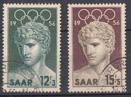 Saar Saarland -1956 Mi. 371-372 Olympische Sommerspiele Gestempelt Used  (70529 - Sonstige & Ohne Zuordnung
