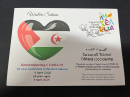 4-4-2024 (1 Z 3) COVID-19 4th Anniversary - Western Sahara - 4 April 2024 (with OZ Stamp) - Malattie