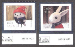 Christmas Estonia 2023 MNH Corner Stamps With Nr Issue  Mi 1088-9 - Estonia