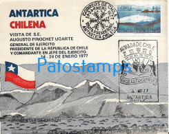 226328 CHILE ANTARTICA ANTARCTICA COVER CANCEL YEAR 1977 ARMADA NO POSTCARD - Chile