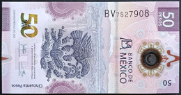 MEXICO $50 ! SERIES BV 6-DEC-2023 DATE ! Jonathan Heat Sign. AXOLOTL POLYMER NOTE Mint BU Crisp Read Descr. For Notes - Mexique